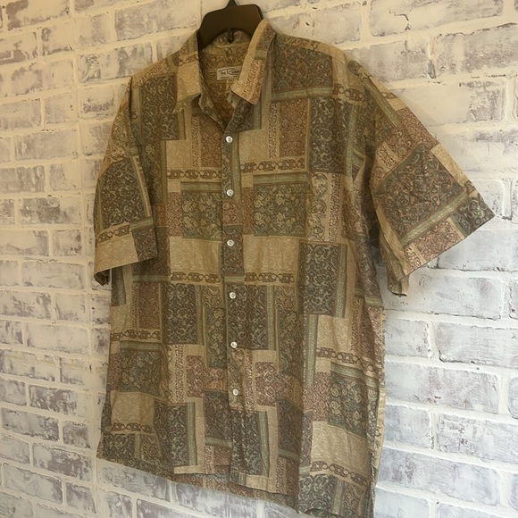Vintage Tori Richard Hawaiian Shirt Mens XL Multicolor Button Up S/S Tribal USA - Picture 2 of 7